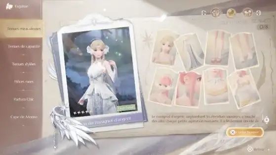 Comment obtenir la tenue miraculeuse Aria du Rossignol d'argent dans Infinity Nikki